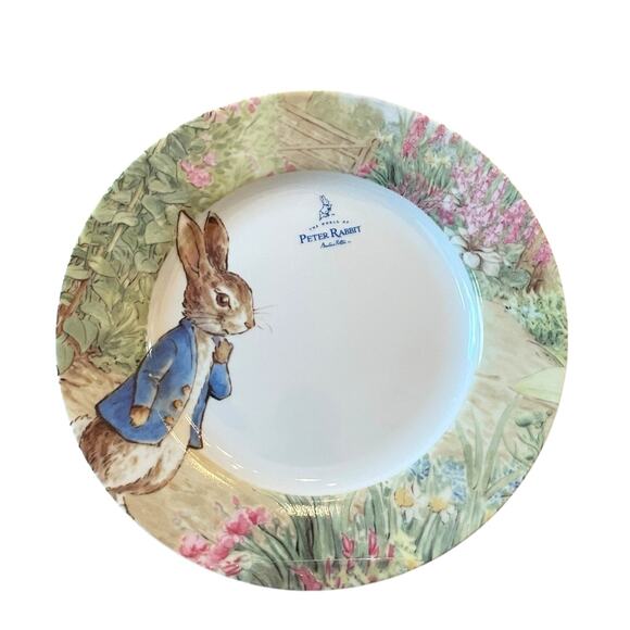 Peter Rabbit Salad Plates Spring Garden The World Of Beatrix Potter 8" Set 4 New - Picture 2 of 16